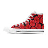 Red Hibiscus Flower Hawaiian Print Women's High Top Shoes-grizzshop