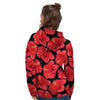 Red Hibiscus Flower Hawaiian Print Women's Hoodie-grizzshop