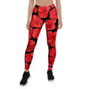 Red Hibiscus Flower Hawaiian Print Women's Leggings-grizzshop