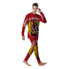 Red King Kong Gorilla Print Men's Pajamas-grizzshop