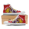 Red King Kong Gorilla Print White High Top Shoes-grizzshop