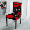 Red Lips Kiss Pattern Print Chair Cover-grizzshop