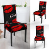 Red Lips Kiss Pattern Print Chair Cover-grizzshop