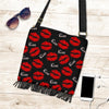 Red Lips Kiss Pattern Print Crossbody Bags-grizzshop