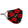 Red Lips Kiss Pattern Print Face Mask-grizzshop