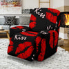 Red Lips Kiss Pattern Print Recliner Cover-grizzshop