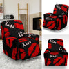 Red Lips Kiss Pattern Print Recliner Cover-grizzshop