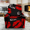 Red Lips Kiss Pattern Print Recliner Cover-grizzshop