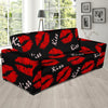 Red Lips Kiss Pattern Print Sofa Covers-grizzshop