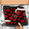 Red Lips Kiss Print Pattern Comfy Winter Boots-grizzshop