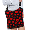 Red Lips Kiss Print Pattern Crossbody Bags-grizzshop