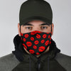 Red Lips Kiss Print Pattern Face Mask-grizzshop