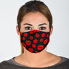 Red Lips Kiss Print Pattern Face Mask-grizzshop