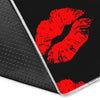 Red Lips Kiss Print Pattern Floor Mat-grizzshop