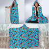 Red Lips Lipstick Pattern Print Hooded Blanket-grizzshop