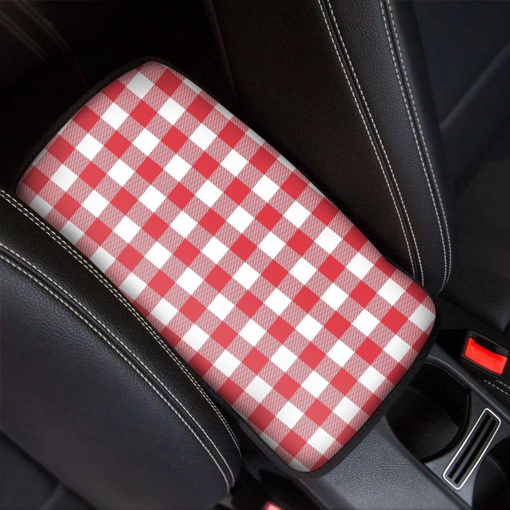 Red Lumberjack Car Console Cover-grizzshop