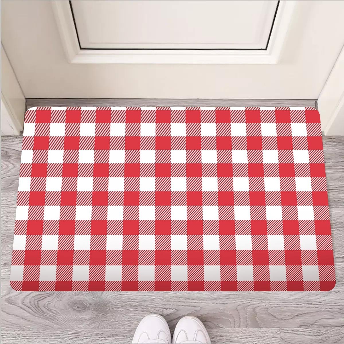 Red Lumberjack Door Mat-grizzshop