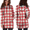 Red Lumberjack Hoodie Dress-grizzshop