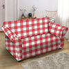 Red Lumberjack Loveseat Cover-grizzshop