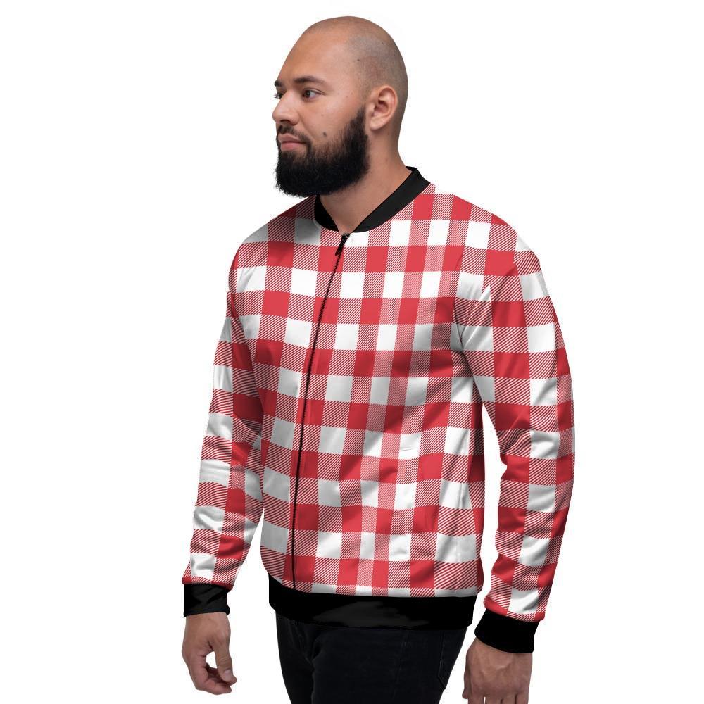 Red Lumberjack Men's Bomber Jacket-grizzshop