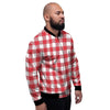 Red Lumberjack Men's Bomber Jacket-grizzshop