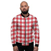 Red Lumberjack Men's Bomber Jacket-grizzshop