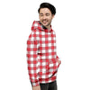 Red Lumberjack Men's Hoodie-grizzshop