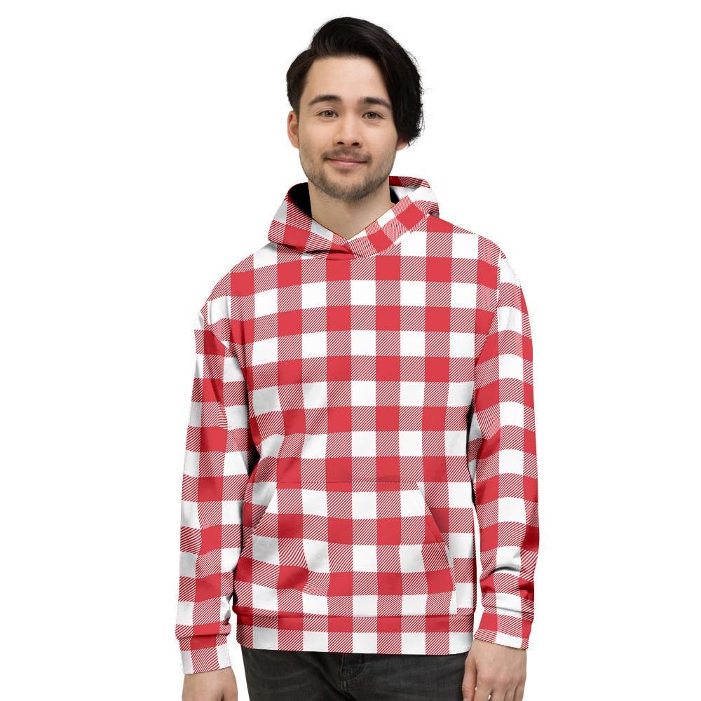 Red Lumberjack Men's Hoodie-grizzshop