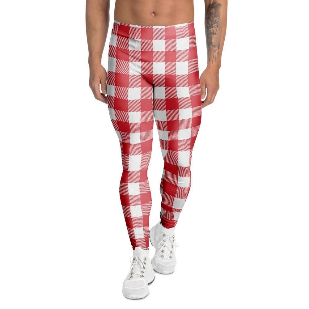 Red Lumberjack Men's Leggings-grizzshop