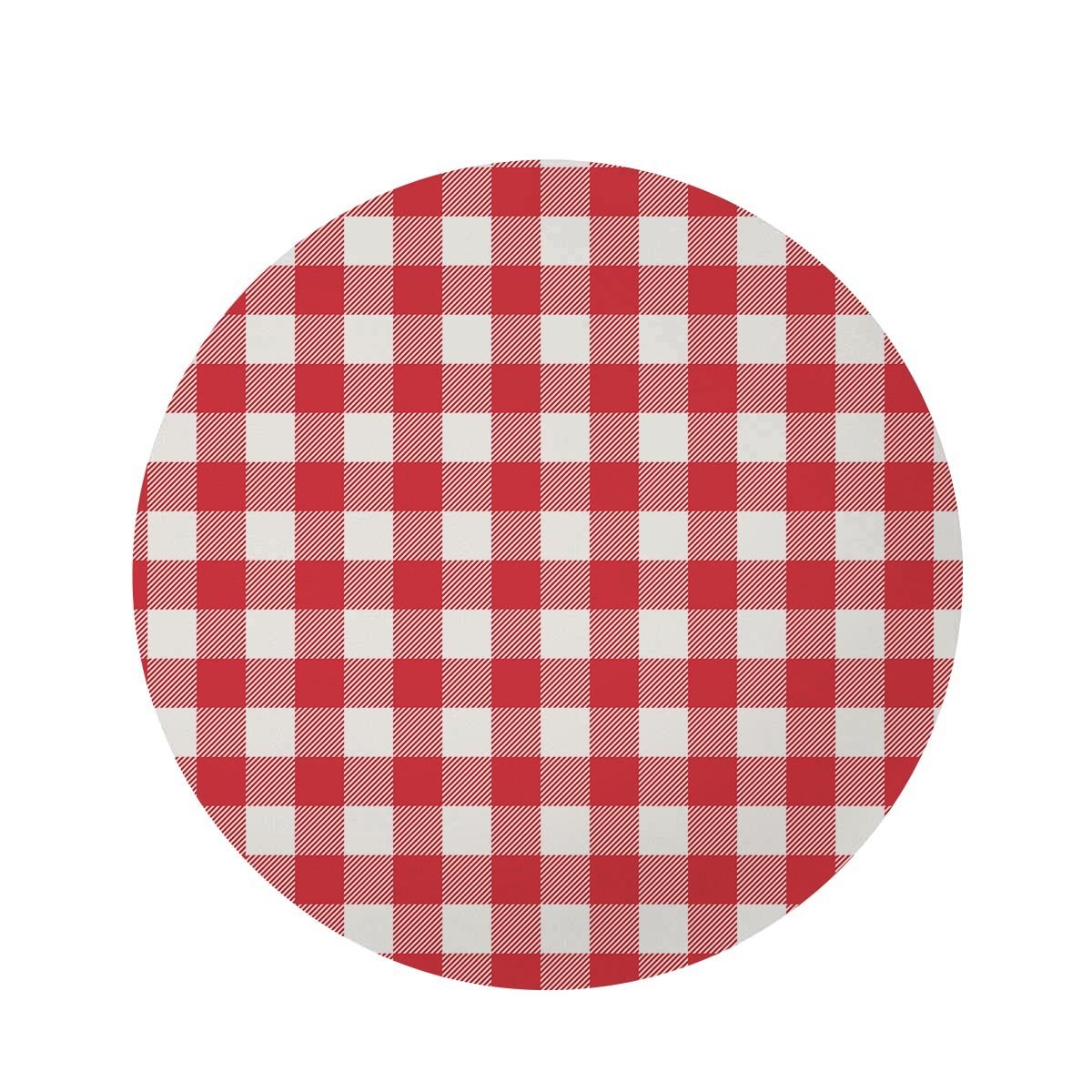 Red Lumberjack Round Rug-grizzshop