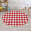 Red Lumberjack Round Rug-grizzshop