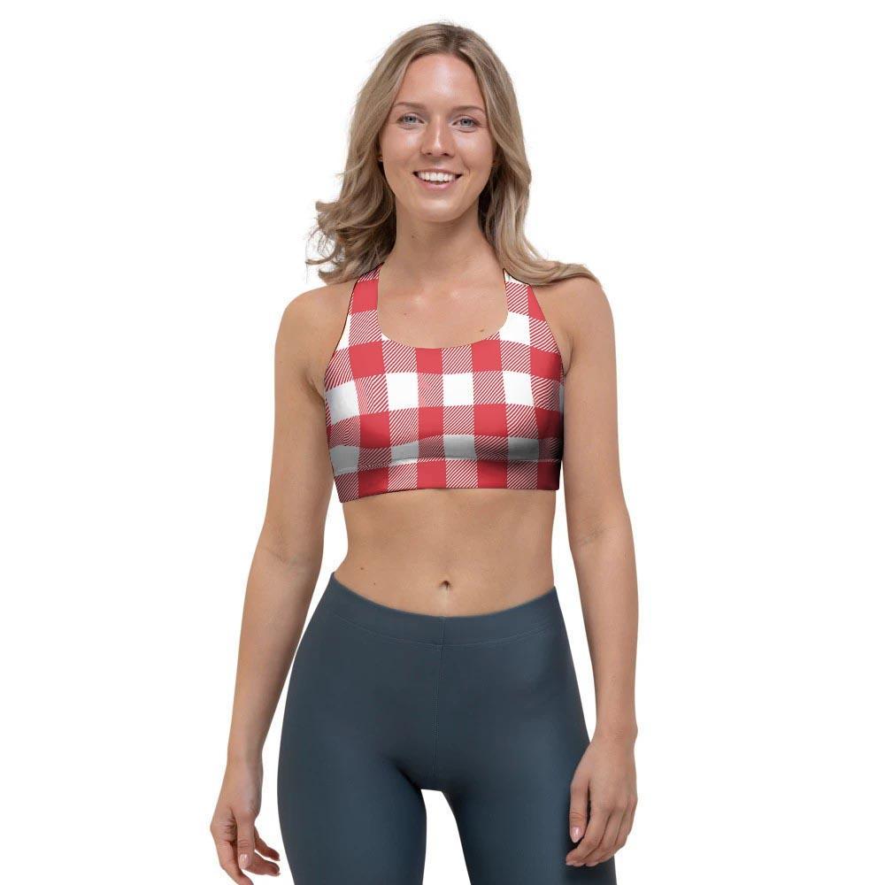 Red Lumberjack Sports Bra-grizzshop