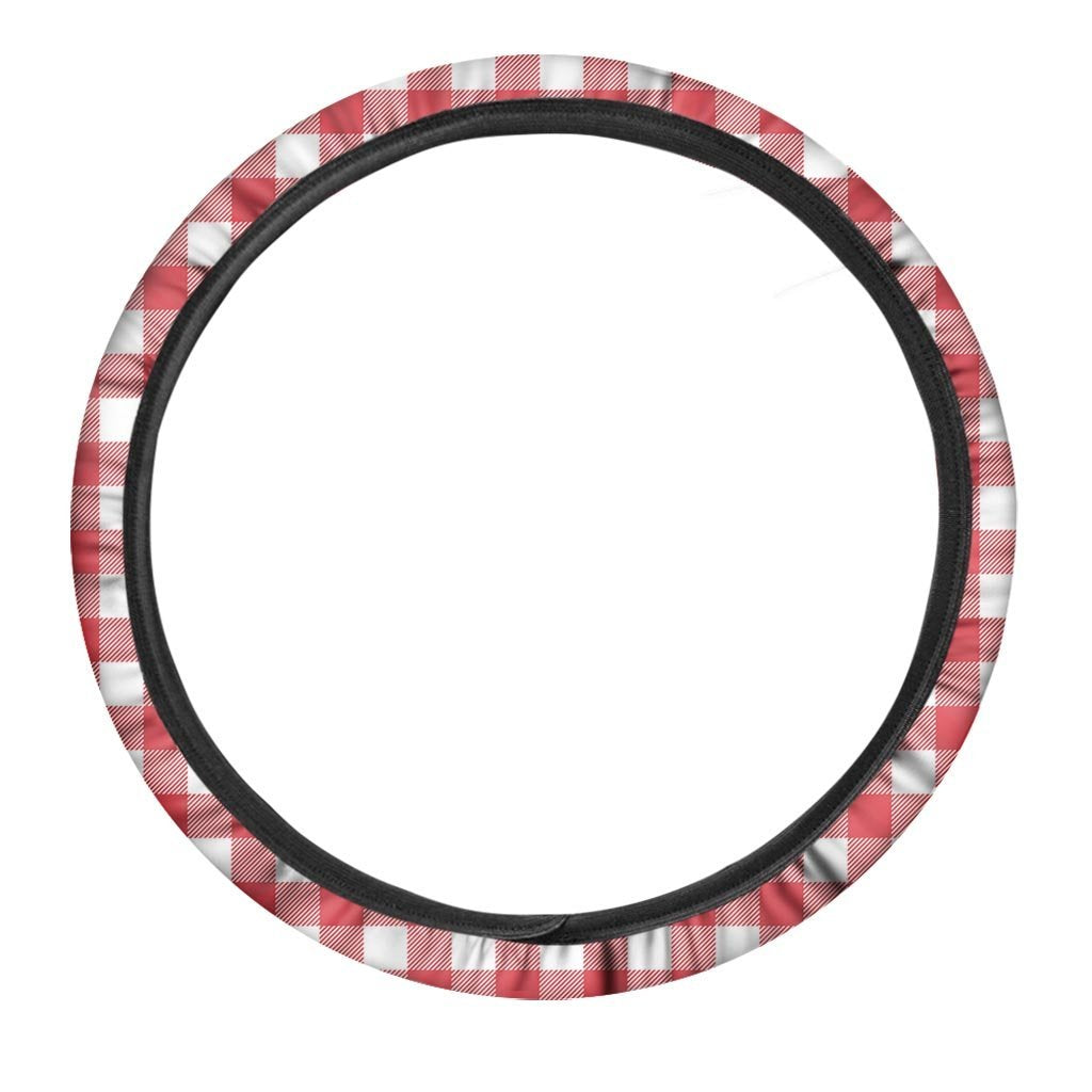 Red Lumberjack Steering Wheel Cover-grizzshop