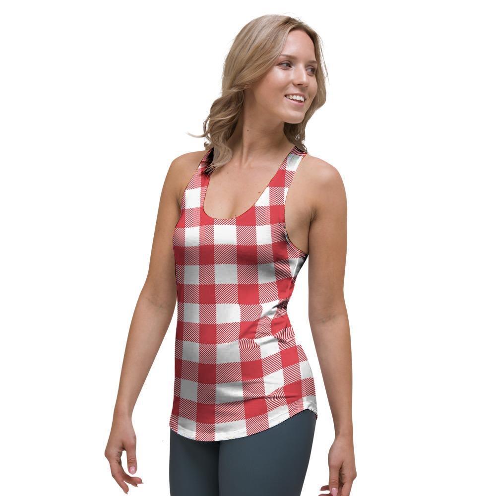 Red Lumberjack Women's Racerback Tank Top-grizzshop
