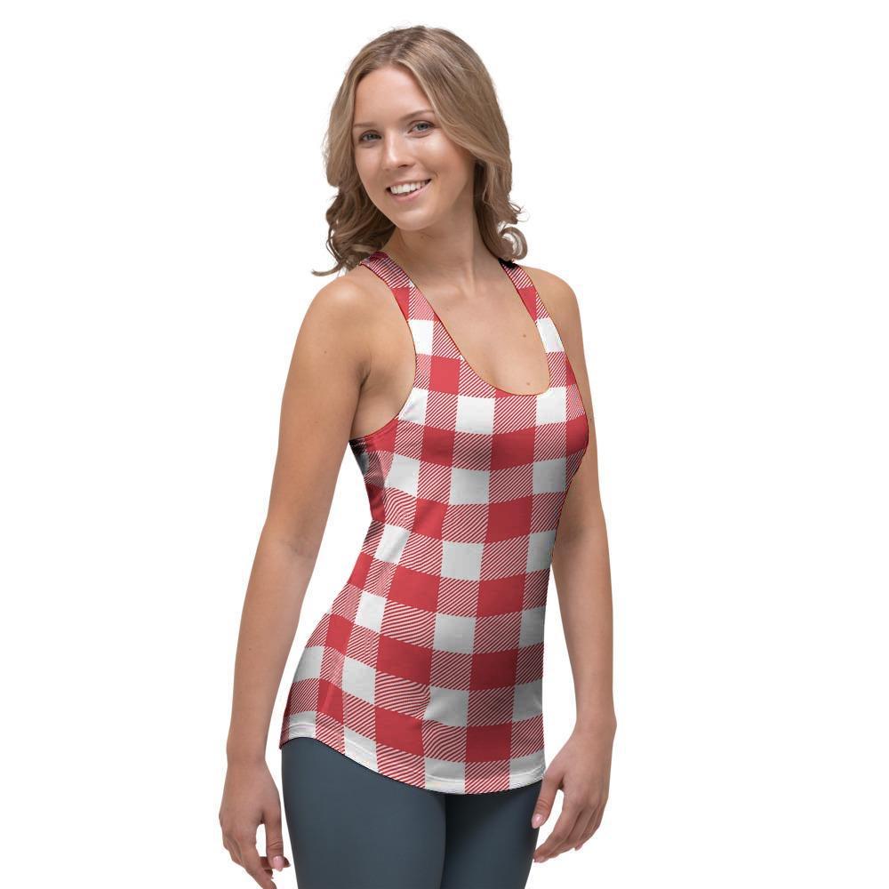 Red Lumberjack Women's Racerback Tank Top-grizzshop