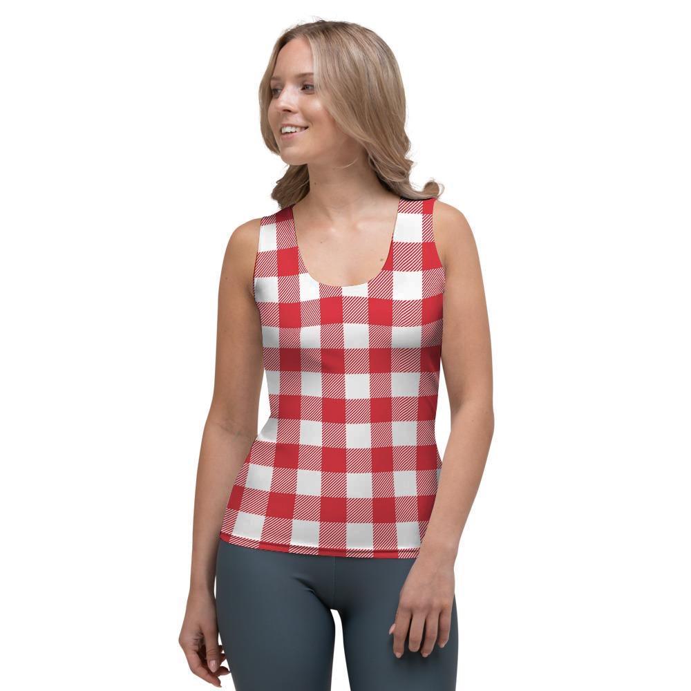 Red Lumberjack Women's Tank Top-grizzshop