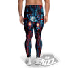 Red Machine Robot Print Men's Leggings-grizzshop