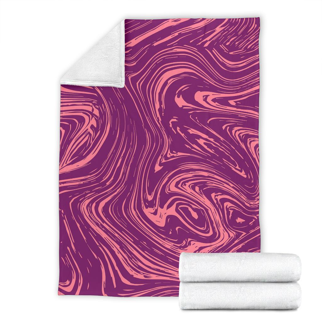 Red Marble Pattern Print Blanket-grizzshop