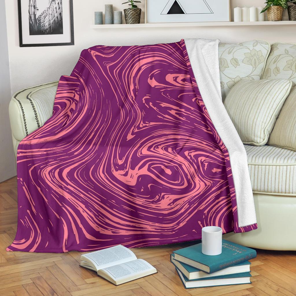 Red Marble Pattern Print Blanket-grizzshop