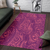 Red Marble Pattern Print Floor Mat-grizzshop