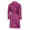 Red Marble Pattern Print Men Long Robe-grizzshop