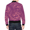 Red Marble Pattern Print Men's Bomber Jacket-grizzshop