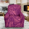 Red Marble Pattern Print Recliner Cover-grizzshop