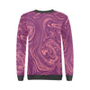 Red Marble Pattern Print Women's Sweatshirt-grizzshop