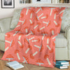 Red Mushroom Dot Pattern Print Blanket-grizzshop