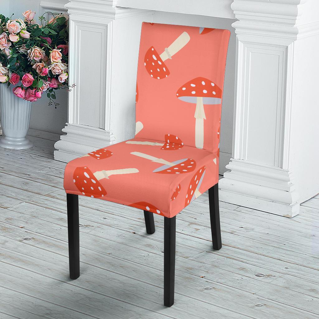 Red Mushroom Dot Pattern Print Chair Cover-grizzshop