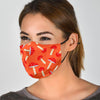 Red Mushroom Dot Pattern Print Face Mask-grizzshop