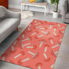 Red Mushroom Dot Pattern Print Floor Mat-grizzshop