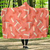 Red Mushroom Dot Pattern Print Hooded Blanket-grizzshop