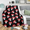 Red Mushroom Dot Print Pattern Blanket-grizzshop